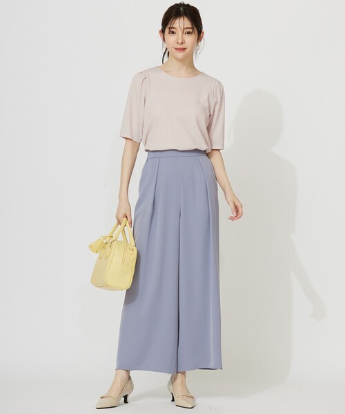 ANY SIS(エニィスィス)の「ハイストレッチスムースタックスリーブ カットソー(Tシャツ/カットソー・レディース・アイボリー系/ダークグリーン系/ダークブラウン系/ネイビー系/ワイン系/イエロー系・4)」の12枚目の写真