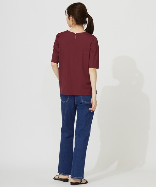 ANY SIS(エニィスィス)の「ハイストレッチスムースタックスリーブ カットソー(Tシャツ/カットソー・レディース・アイボリー系/ダークグリーン系/ダークブラウン系/ネイビー系/ワイン系/イエロー系・4)」の17枚目の写真