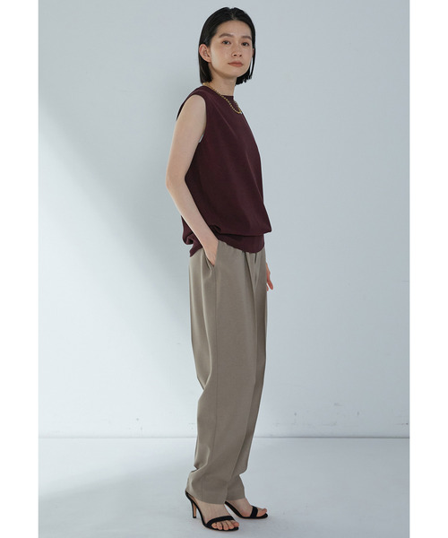 1er Arrondissement（プルミエアロンディスモン）の「【富岡佳子×1er Arrondissement】ワンタックイージースラックス（その他パンツ・レディース・モカ/オフホワイト/ブラック系その他3・36/38）」の5枚目の写真