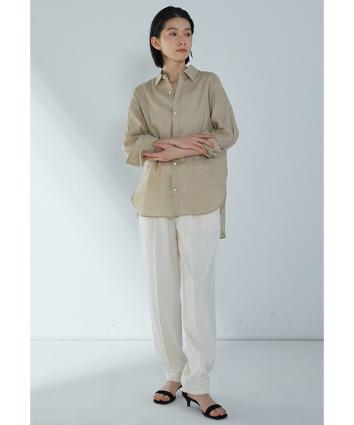 1er Arrondissement（プルミエアロンディスモン）の「【富岡佳子×1er Arrondissement】ワンタックイージースラックス（その他パンツ・レディース・モカ/オフホワイト/ブラック系その他3・36/38）」の14枚目の写真