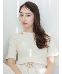so4u（ソーフォーユー）の「カットアウトカットソー（Tシャツ/カットソー）」