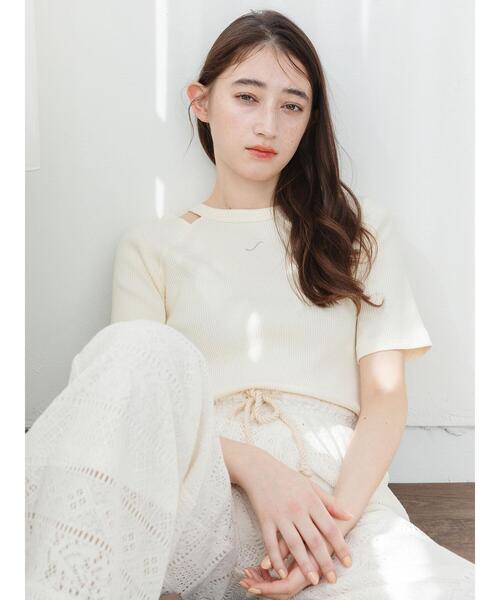 so4u（ソーフォーユー）の「カットアウトカットソー（Tシャツ/カットソー・レディース・キナリ/ブラウン・F）」の3枚目の写真