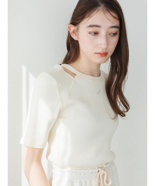 so4u（ソーフォーユー）の「カットアウトカットソー（Tシャツ/カットソー・レディース・キナリ/ブラウン・F）」の4枚目の写真