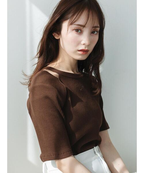 so4u（ソーフォーユー）の「カットアウトカットソー（Tシャツ/カットソー・レディース・キナリ/ブラウン・F）」の11枚目の写真
