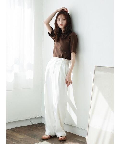 so4u（ソーフォーユー）の「カットアウトカットソー（Tシャツ/カットソー・レディース・キナリ/ブラウン・F）」の14枚目の写真