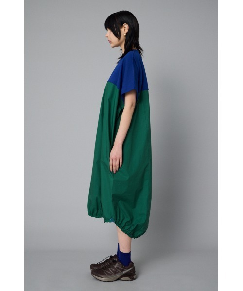 HeRIN.CYE 変形ワンピース Trapezoid switching dress トラベゾイド スウィッチング ドレス