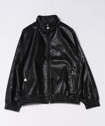 【FUBU】Faux Leather Track Jacket/フブ/フェイクレザー/トラックジャケット