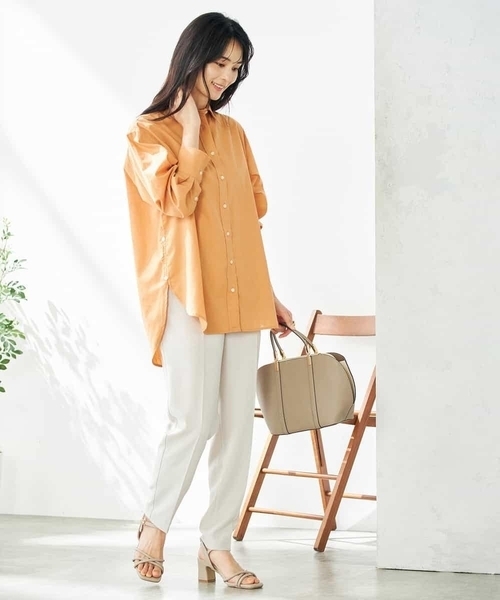 a.v.v（アーヴェヴェ）の「【接触冷感/洗える/イージーケア】美ラクるスッキリ見えテーパードパンツ（その他パンツ・レディース・ブラック/グレー系その他/ネイビー/モカ・34/36/38/40/42）」の14枚目の写真