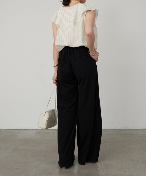 SHENERY（シーナリー）の「《3サイズ展開》ハイウエストタックワイドパンツ（その他パンツ・レディース・ブラック/グレー/ライトグレー・38/34/36）」の5枚目の写真