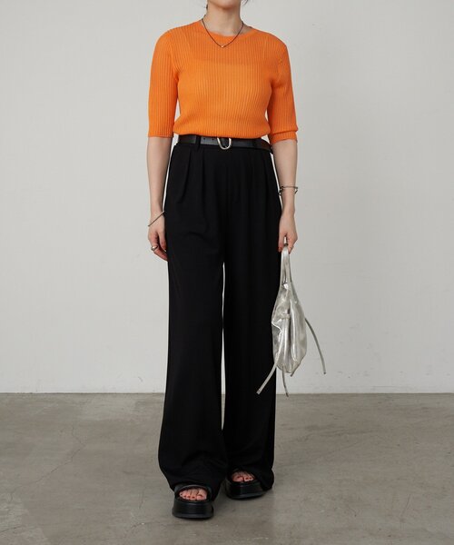 SHENERY（シーナリー）の「《3サイズ展開》ハイウエストタックワイドパンツ（その他パンツ・レディース・ブラック/グレー/ライトグレー・38/34/36）」の21枚目の写真