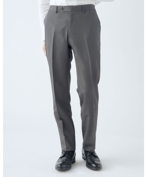 専用　スーツセレクト　タックテーパードパンツ　グレーネイビー２本セット セール】【WEB限定】【すぐ着られるパンツ裾上げ済仕様】【おうちで