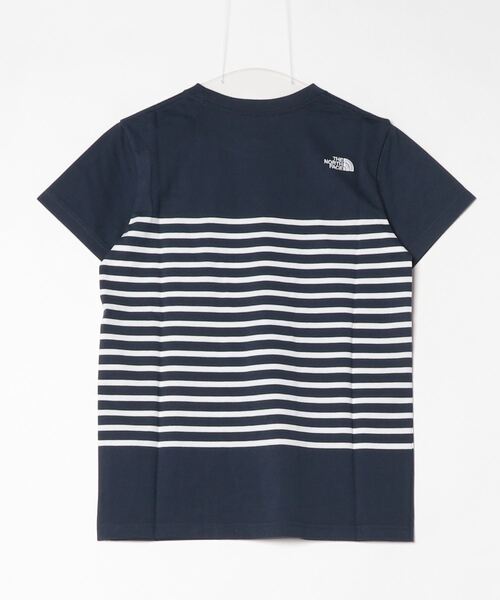THE NORTH FACE(ザノースフェイス)の「ザ ノース フェイス THE NORTH FACE S/S Panel Border Tee_ショートスリーブパネルボーダーティー(Tシャツ/カットソー・レディース・ネイビー/ホワイト・S/M/L/XL)」の3枚目の写真