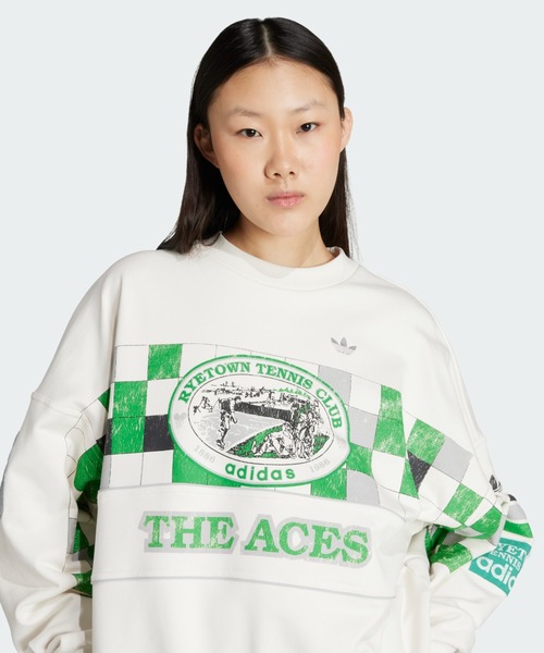 90s archive adidas スウェット　ドローコード付き　アーカイブ adidas（アディダス）の「adidas ARCHIVE COURT SWEATSHIRT