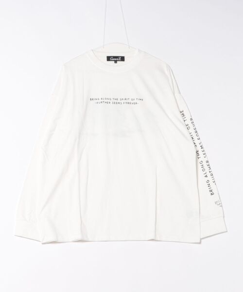 NO WAY（ノーウェイ）の「/天竺　プリントロンT（Tシャツ/カットソー・メンズ・カーキ/ホワイト/ピンク/ブルー/ベージュ・LARGE/MEDIUM）」の2枚目の写真