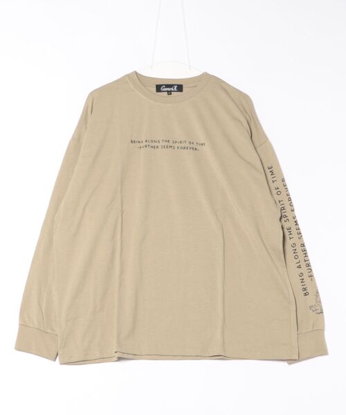 NO WAY（ノーウェイ）の「/天竺　プリントロンT（Tシャツ/カットソー・メンズ・カーキ/ホワイト/ピンク/ブルー/ベージュ・LARGE/MEDIUM）」の3枚目の写真