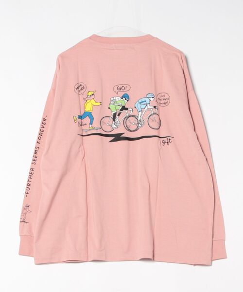 NO WAY（ノーウェイ）の「/天竺　プリントロンT（Tシャツ/カットソー・メンズ・カーキ/ホワイト/ピンク/ブルー/ベージュ・LARGE/MEDIUM）」の7枚目の写真