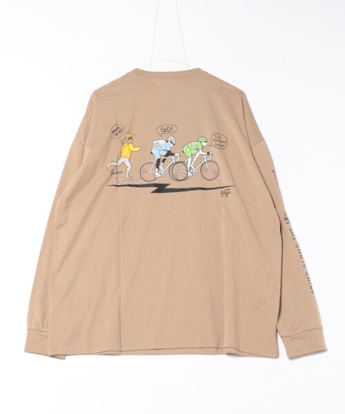 NO WAY（ノーウェイ）の「/天竺　プリントロンT（Tシャツ/カットソー・メンズ・カーキ/ホワイト/ピンク/ブルー/ベージュ・LARGE/MEDIUM）」の10枚目の写真