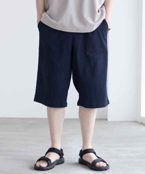 NAVY（ネイビー）の「NAVY 楊柳 ステテコ ハーフパンツ ワンマイルウェア（その他パンツ・メンズ・オリーブ/チャコールグレー/ネイビー・M/L/XL）」の3枚目の写真