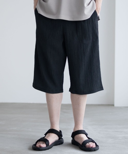 NAVY（ネイビー）の「NAVY 楊柳 ステテコ ハーフパンツ ワンマイルウェア（その他パンツ・メンズ・オリーブ/チャコールグレー/ネイビー・M/L/XL）」の2枚目の写真