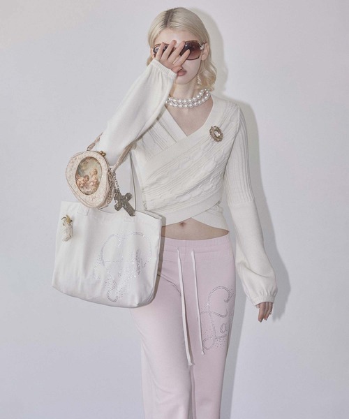 Faith Rhinestone Eco Bag（トートバッグ）｜SCULPTOR（スカルプ
