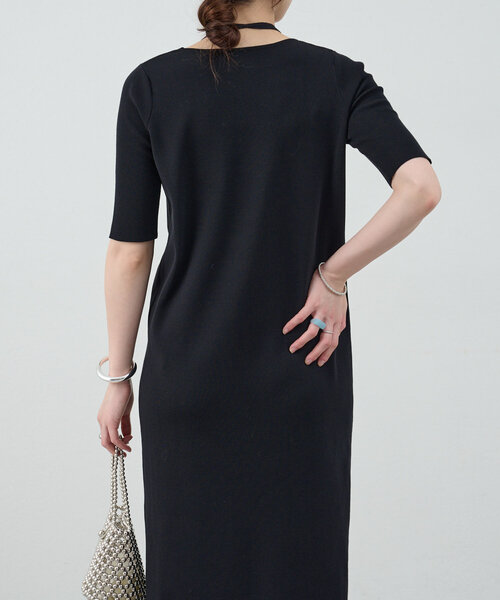 SHENERY(シーナリー)の「総針スクエアネックワンピース(ワンピース・レディース・ブラック/ブラウン・36/38)」の11枚目の写真