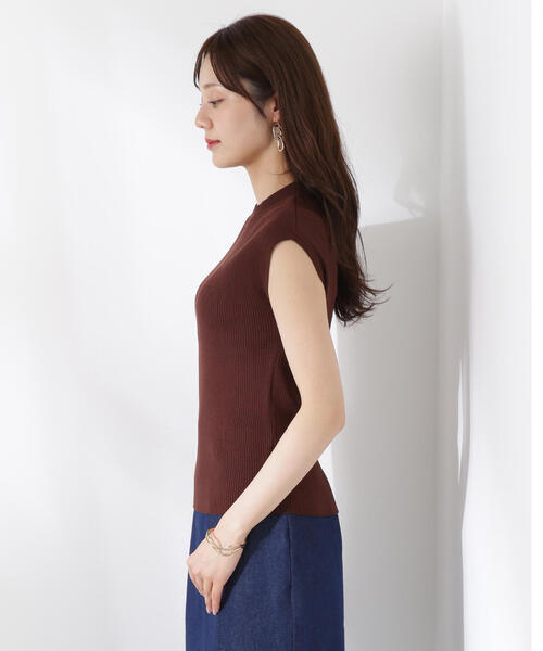 PROPORTION BODY DRESSING（プロポーションボディドレッシング）の「ボトルネックリブニット / 1215270604（ニット/セーター・レディース・ブラウン/ホワイト系その他/ブラック・FREE）」の9枚目の写真