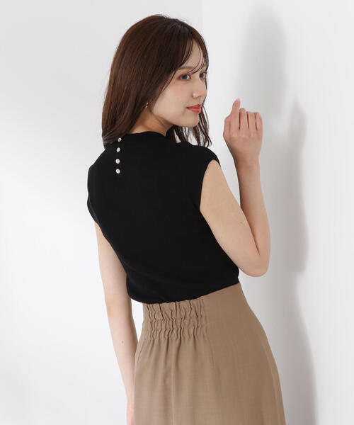 PROPORTION BODY DRESSING（プロポーションボディドレッシング）の「ボトルネックリブニット / 1215270604（ニット/セーター・レディース・ブラウン/ホワイト系その他/ブラック・FREE）」の3枚目の写真