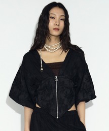ブラウス シャツ 「Ezick×MUCHA」ノーカラーシャツ レディース Ezick×MUCHA】ノーカラーシャツ（シャツ/ブラウス）｜Ezick