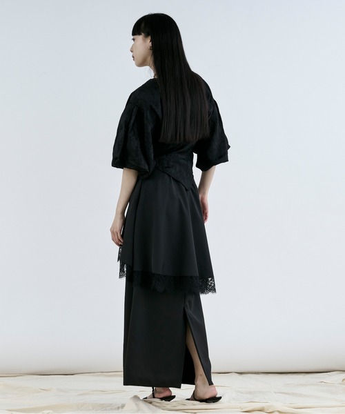 Ezick（エジック）の「balloon corset ジャガードブラウス（シャツ/ブラウス・レディース・オフホワイト/ブラック・FREE）」の15枚目の写真