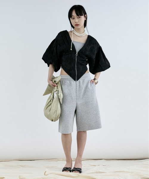 Ezick（エジック）の「balloon corset ジャガードブラウス（シャツ/ブラウス・レディース・オフホワイト/ブラック・FREE）」の16枚目の写真