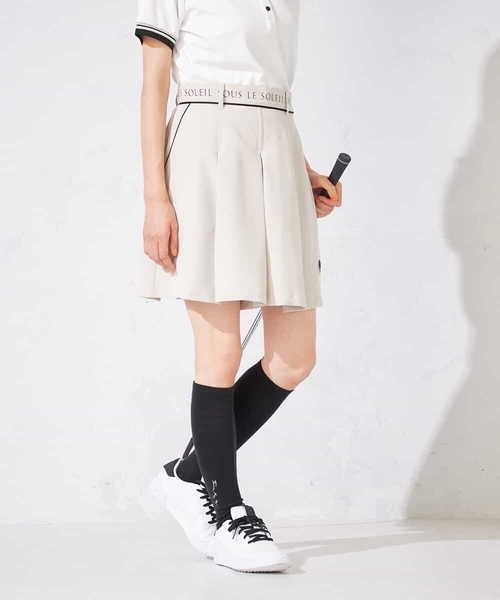 a.v.v（アーヴェヴェ）の「レディースゴルフウエア/ハイウエストボックスプリーツキュロット（その他パンツ・レディース・ブラック/グレー系その他・38/40/36）」の3枚目の写真