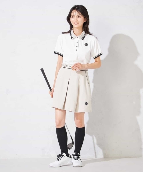 a.v.v（アーヴェヴェ）の「レディースゴルフウエア/ハイウエストボックスプリーツキュロット（その他パンツ・レディース・ブラック/グレー系その他・38/40/36）」の5枚目の写真