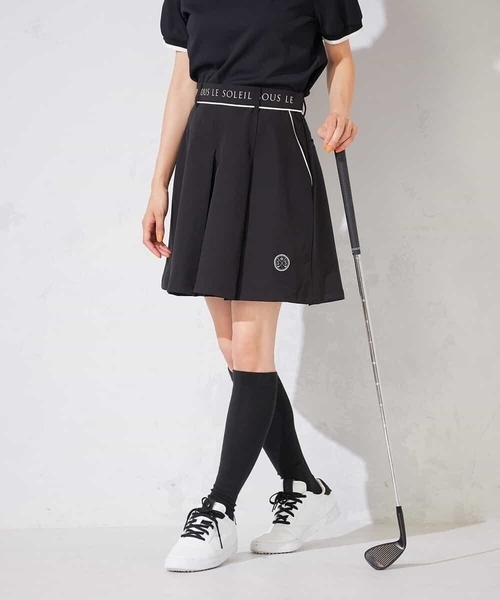 a.v.v（アーヴェヴェ）の「レディースゴルフウエア/ハイウエストボックスプリーツキュロット（その他パンツ・レディース・ブラック/グレー系その他・38/40/36）」の8枚目の写真
