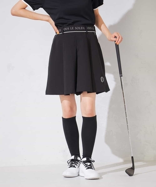 a.v.v（アーヴェヴェ）の「レディースゴルフウエア/ハイウエストボックスプリーツキュロット（その他パンツ・レディース・ブラック/グレー系その他・38/40/36）」の9枚目の写真