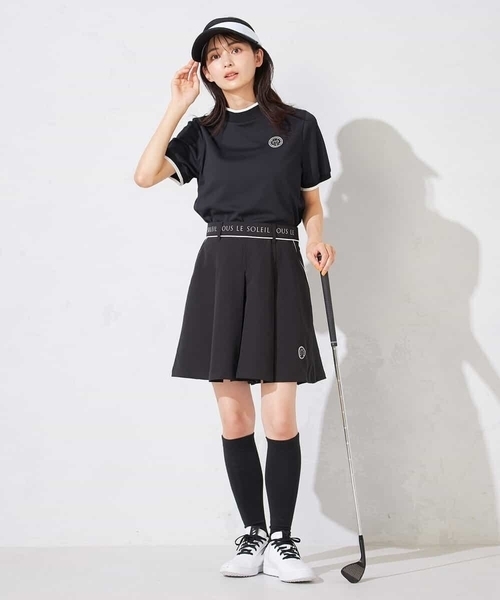 a.v.v（アーヴェヴェ）の「レディースゴルフウエア/ハイウエストボックスプリーツキュロット（その他パンツ・レディース・ブラック/グレー系その他・38/40/36）」の12枚目の写真