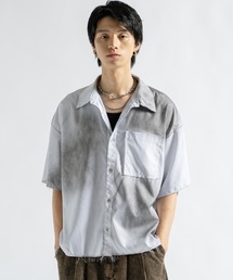 PLAN To（プラントゥ）の「Vintage Design Cutoff Stripe Shirts - ヴィンテージデザインカットオフストライプシャツ（シャツ/ブラウス）」