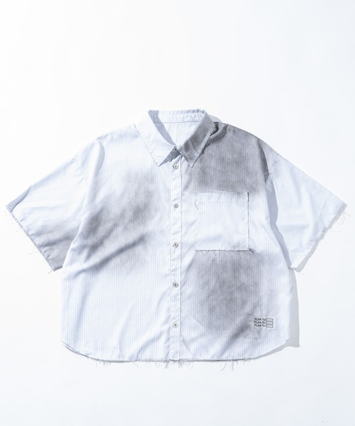 Vintage Design Cutoff Stripe Shirts - ヴィンテージデザイン