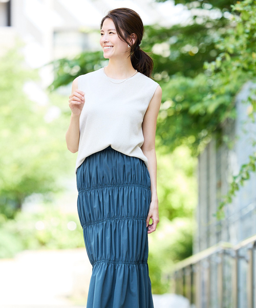 abahouse mavie（アバハウスマヴィ）の「ウォッシャブルラメノースリプルオーバー（ニット/セーター・レディース・アイボリー/ブラック/ブルー・フリー）」の4枚目の写真