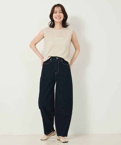 abahouse mavie（アバハウスマヴィ）の「ウォッシャブルラメノースリプルオーバー（ニット/セーター・レディース・アイボリー/ブラック/ブルー・フリー）」の8枚目の写真