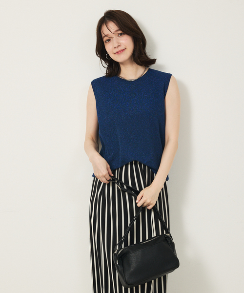 abahouse mavie（アバハウスマヴィ）の「ウォッシャブルラメノースリプルオーバー（ニット/セーター・レディース・アイボリー/ブラック/ブルー・フリー）」の17枚目の写真