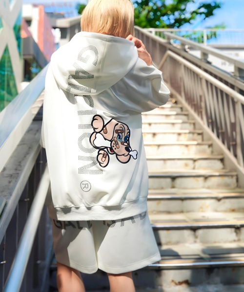 GALFY(ガルフィー)の「【別注】GA×GALFY-GILAGILAガリスロゴセットアップ(パーカー・メンズ・ブラック/カーキ/ホワイト・L/XL)」の2枚目の写真