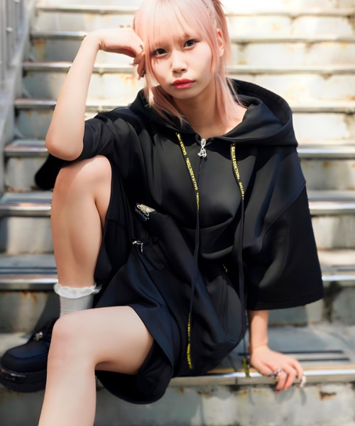 GALFY(ガルフィー)の「【別注】GA×GALFY-GILAGILAガリスロゴセットアップ(パーカー・メンズ・ブラック/カーキ/ホワイト・L/XL)」の3枚目の写真