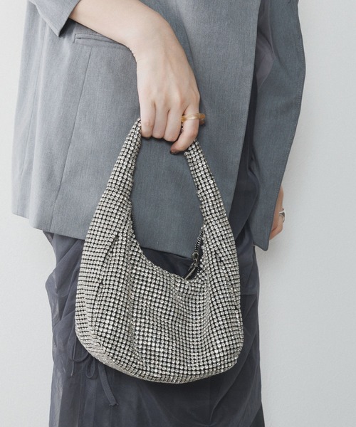 NICAL（ニカル）の「【NICAL】ラインストーンワンハンドルバッグ/554381（ショルダーバッグ・レディース・シルバー・FREE）」の4枚目の写真