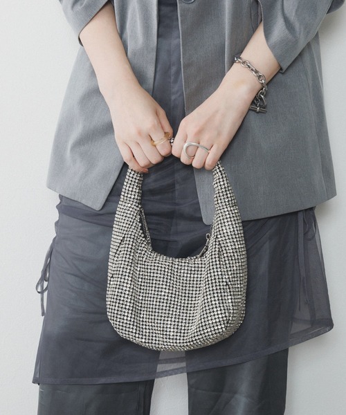 NICAL（ニカル）の「【NICAL】ラインストーンワンハンドルバッグ/554381（ショルダーバッグ・レディース・シルバー・FREE）」の6枚目の写真