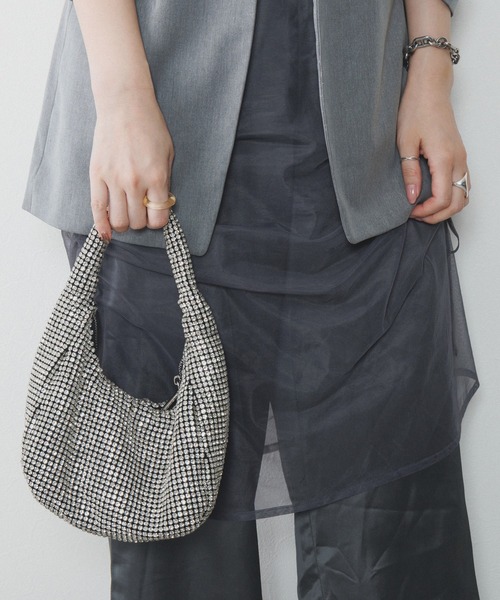 NICAL（ニカル）の「【NICAL】ラインストーンワンハンドルバッグ/554381（ショルダーバッグ・レディース・シルバー・FREE）」の7枚目の写真