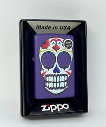 Alite cloth(A[eNX)ZIPPO Sugar Skull Design Purple Matt(AbVgC/C^[)