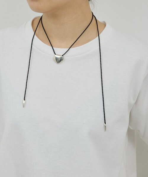 Lemme.(レム)の「【Lemme.×2.718】ハートコードネックレス(ネックレス・レディース・シルバー系その他4/ゴールド系その他6・FREE)」の2枚目の写真