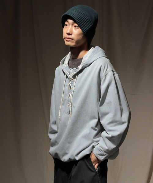 niko and...（ニコアンド）の「【niko and ...JEANS 2025AW】デニムアノラックパーカー（パーカー・メンズ・ブルー/インディゴブルー・MEDIUM/LARGE）」の8枚目の写真