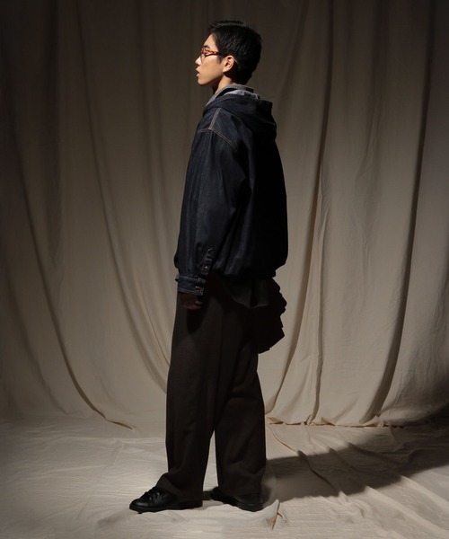 niko and...（ニコアンド）の「【niko and ...JEANS 2025AW】デニムアノラックパーカー（パーカー・メンズ・ブルー/インディゴブルー・MEDIUM/LARGE）」の13枚目の写真