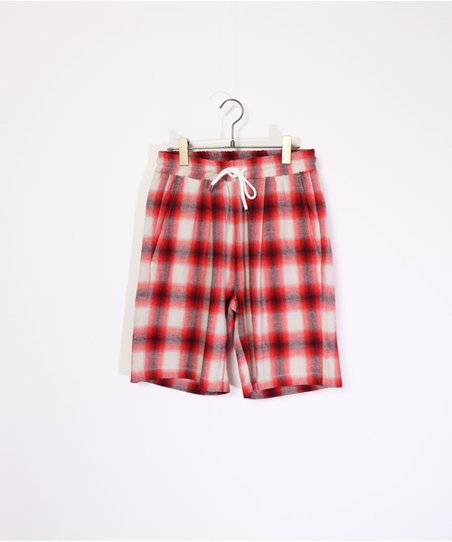 ATELANE（アテレーン）の「ATELANE/オンブレチェックショートパンツ（その他パンツ・メンズ・ブラウン/レッド・MEDIUM/LARGE/X-LARGE）」の2枚目の写真